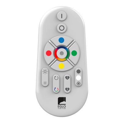 Eglo - LED RGBW prigušiva nadgradni panel SALOBRENA-C WOOD LED/34W/230V 2700-6500K 64x64 cm smeđa + daljinski upravljač