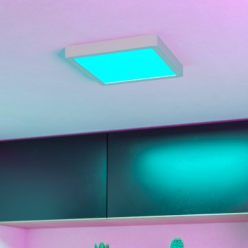 Eglo - LED RGBW prigušiva kupatilska plafonska lampa LED/10,5W/230V 2700-6500K 22x22 cm IP44 bela