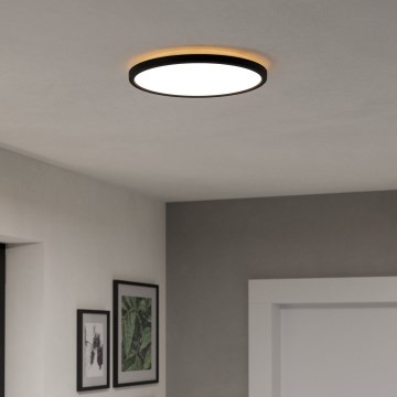 Eglo - LED RGBW prigušiva kupatilska plafonska lampa LED/13,9W/230V 2700-6500K prečnik 30 cm IP44 crna ZigBee