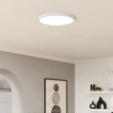 Eglo - LED RGBW prigušiva kupatilska plafonska svetiljka LED/17,5W/230V 2700-6500K prečnik 39,9 cm IP44 bela