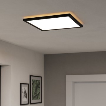 Eglo - LED RGBW prigušiva kupatilska plafonska svetiljka LED/17,6W/230V 2700-6500K 39x39 cm IP44 crna ZigBee