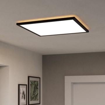 Eglo - LED RGBW prigušiva kupatilska plafonska svetiljka LED/17W/230V 2700-6500K 50x50cm IP44 crna ZigBee