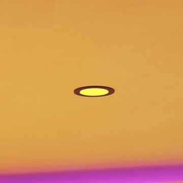 Eglo - LED RGBW prigušiva kupatilska ugradna plafonska lampa LED/5W/230V 2700-6500K prečnik 12 cm IP44 crna