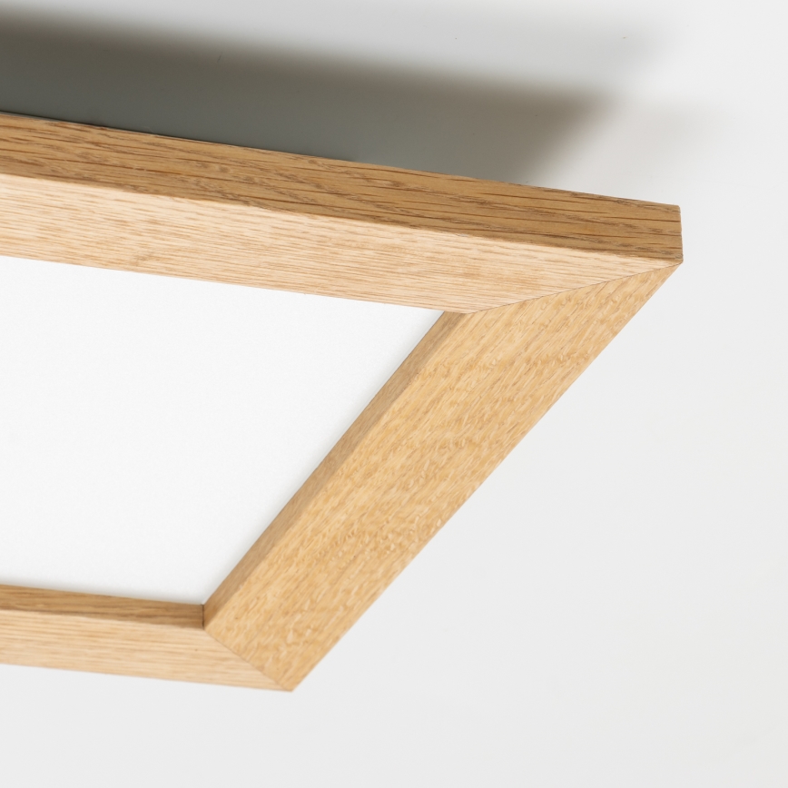 Eglo - LED RGBW prigušiva nadgradni panel SALOBRENA-C WOOD LED/16W/230V 2700-6500K 34x34 cm braon + daljinski upravljač
