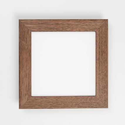 Eglo - LED RGBW prigušiva prislonjen panel SALOBRENA-C WOOD LED/16W/230V 2700-6500K 34x34 cm tamno smeđa + daljinski upravljač