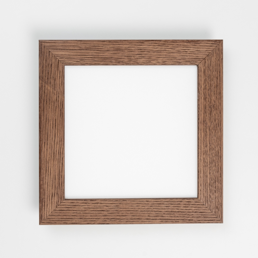 Eglo - LED RGBW prigušiva prislonjen panel SALOBRENA-C WOOD LED/16W/230V 2700-6500K 34x34 cm tamno smeđa + daljinski upravljač