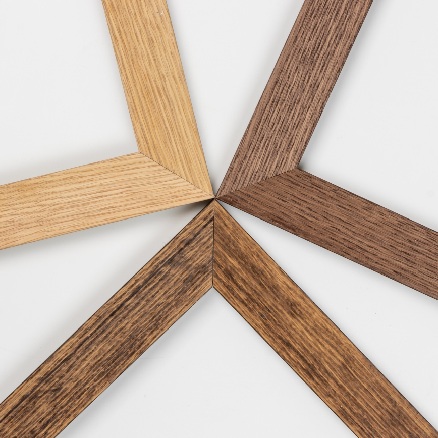 Eglo - LED RGBW prigušiva površinski montiran plafonski panel SALOBRENA-C WOOD LED/34W/230V 2700-6500K 34x124 cm tamno braon + daljinski upravljač