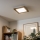 Eglo - LED RGBW prigušiva nadgradni plafonski panel SALOBRENA-C WOOD LED/16W/230V 2700-6500K 34x34 cm smeđa + daljinski upravljač