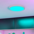 Eglo - LED RGBW prigušiva plafonska kupatilska svetiljka LED/14,3W/230V 2700-6500K prečnik 27,8 cm IP44 bela