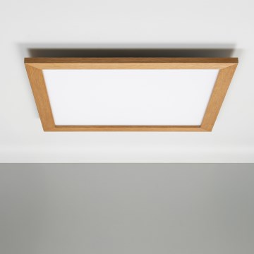 Eglo - LED RGBW prigušiva plafonska ploča SALOBRENA-C WOOD LED/30,5W/230V 2700-6500K 64x64 cm braon + daljinski upravljač