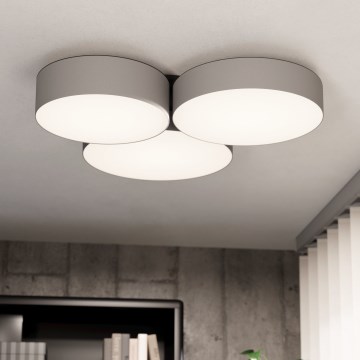 Eglo - LED RGBW Prigušiva plafonska svetiljka 3xLED/7,5W/230V 2700-6500K siva