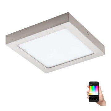Eglo - LED RGBW prigušiva plafonska svetiljka FUEVA-C LED/15,6W/230V Bluetooth 22,5x22,5 cm