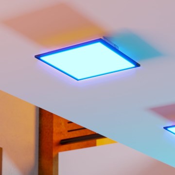 Eglo - LED RGBW prigušiva stropna svetiljka LED/14W/230V 2700-6500K 30x30 cm crna