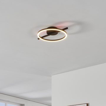 Eglo - LED RGBW prigušiva stropna svetiljka LED/17W/230V 2700-6500K crna + daljinski upravljač