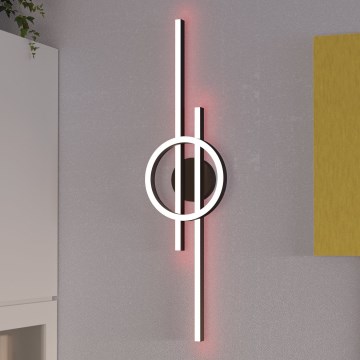 Eglo - LED RGBW prigušiva stropna svetiljka LED/23,5W/230V 2700-6500K crna + daljinski upravljač