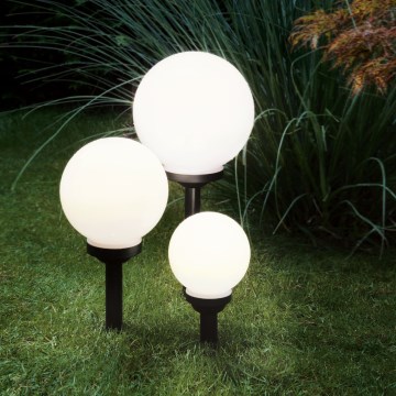 Eglo - LED solarna lampa sa senzorom, set od 3 kom., LED/1800 mAh, IP44, crna