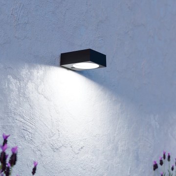 Eglo - LED solarna svetiljka sa senzorom LED/6,5W/3,7V 2000 mAh crna