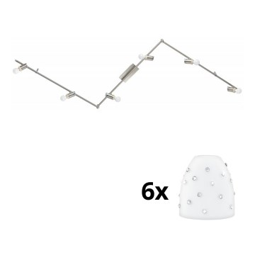 Eglo - LED spot svetiljka MY CHOICE 6xE14/4W/230V mat hrom/bela
