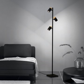 Eglo - LED stojeća lampa 3xGU10/4,5W/230V 3000K crna/braon