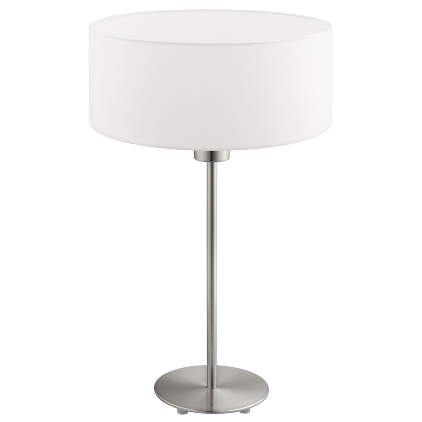 Eglo - LED stona lampa TUNJA 1xE27/60W/230V 38,5 cm mat hrom/bela