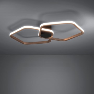 Eglo - LED stropno svetlo, prigušiva, LED/20W/230V, zlatno + daljinski upravljač