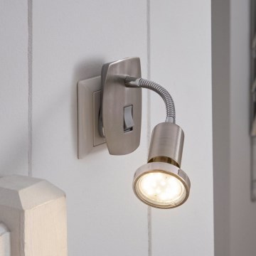 Eglo - LED svetiljka za utičnicu 1xGU10/2,8W/230V mat hrom