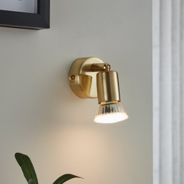 Eglo - LED zidna reflektorska svetiljka 1xGU10/2,8W/230V 3000K zlatna