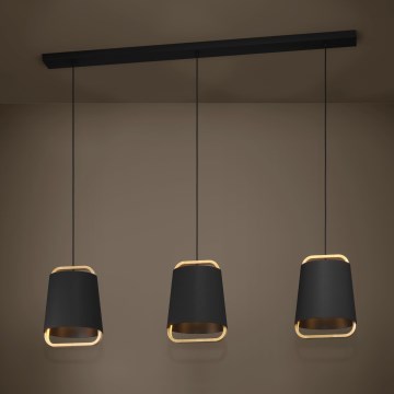 Eglo - Luster na kablu 3xE27/40W/230V crna