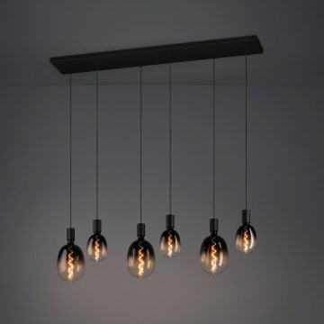 Eglo - Luster na kablu 6xE27/40W/230V crna