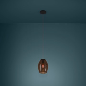 Eglo - Luster na lanku 1xE27/40W/230V braon
