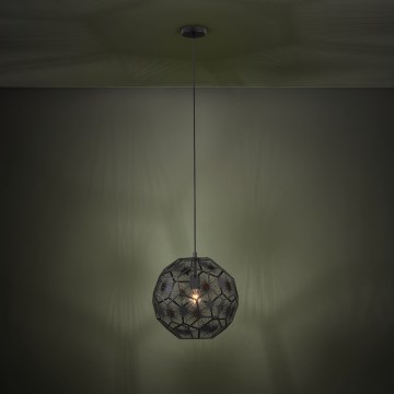 Eglo - Luster na lanku 1xE27/60W/230V, prečnik 41 cm, crne boje