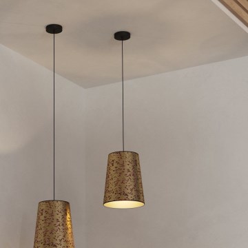 Eglo - Luster na sajli 1xE27/25W/230V zlatna/ružičasta