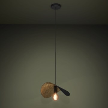 Eglo - Luster na sajli 1xE27/40W/230V 41 cm crna/zlatna