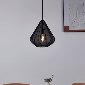 Eglo - Luster na sajli, 1xE27/40W/230V, pr. 33,5 cm, crni