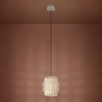 Eglo - Luster na sajli 1xE27/40W/230V, prečnik 21 cm, krem