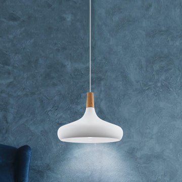 Eglo - Luster na sajli 1xE27/40W/230V prečnik 40 cm bela