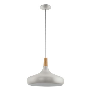 Eglo - Luster na sajli 1xE27/40W/230V, prečnik 40 cm, srebrna
