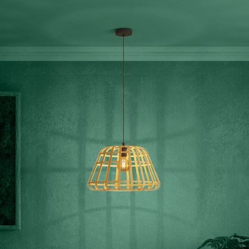 Eglo - Luster na sajli 1xE27/40W/230V prečnik 50 cm bambus
