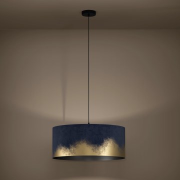 Eglo - Luster na sajli 1xE27/40W/230V, prečnik 53 cm, u plavoj i zlatnoj boji
