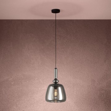 Eglo - Luster na sajli 1xE27/40W/230V zadimljeno