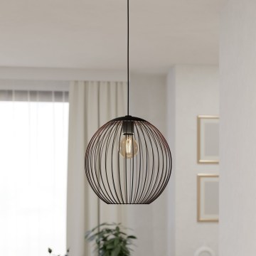 Eglo - Luster na sajli 1xE27/60W/230V crne boje