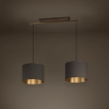 Eglo - Luster na sajli 2xE27/40W/230V braon/zlatna