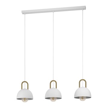 Eglo - Luster na sajli 3xE27/40W/230V beli