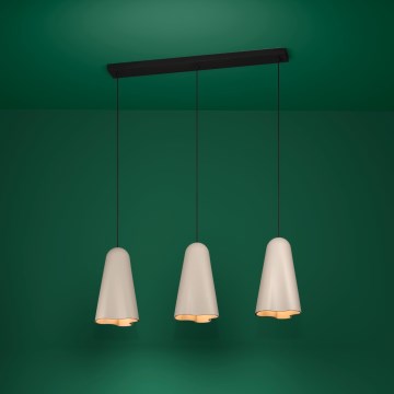 Eglo - Luster na sajli 3xE27/40W/230V bež