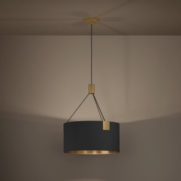 Eglo - Luster na sajli 3xE27/40W/230V crna/zlatna