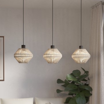 Eglo - Luster na sajli 3xE27/40W/230V krem boje