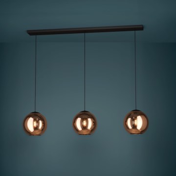 Eglo - Luster na sajli 3xE27/40W/230V u boji bakra