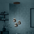 Eglo - Luster na sajli 3xE27/40W/230V, zadimljenog stakla
