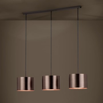 Eglo - Luster na sajli 3xE27/60W/230V bakarni