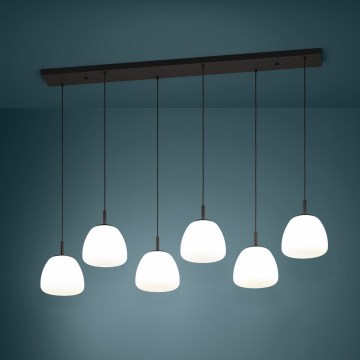 Eglo - Luster na sajli 6xE27/40W/230V crne boje